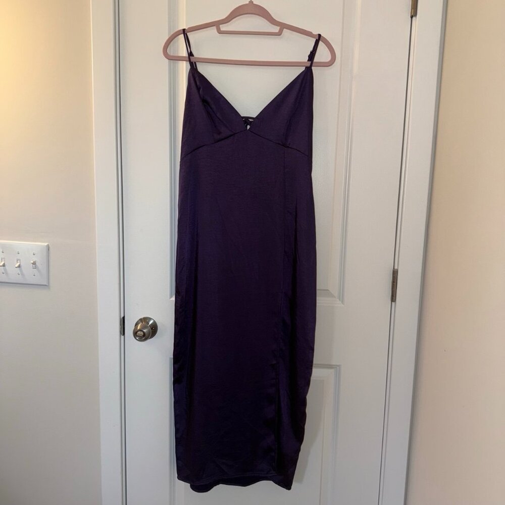 Silk Backless Midi Dress
